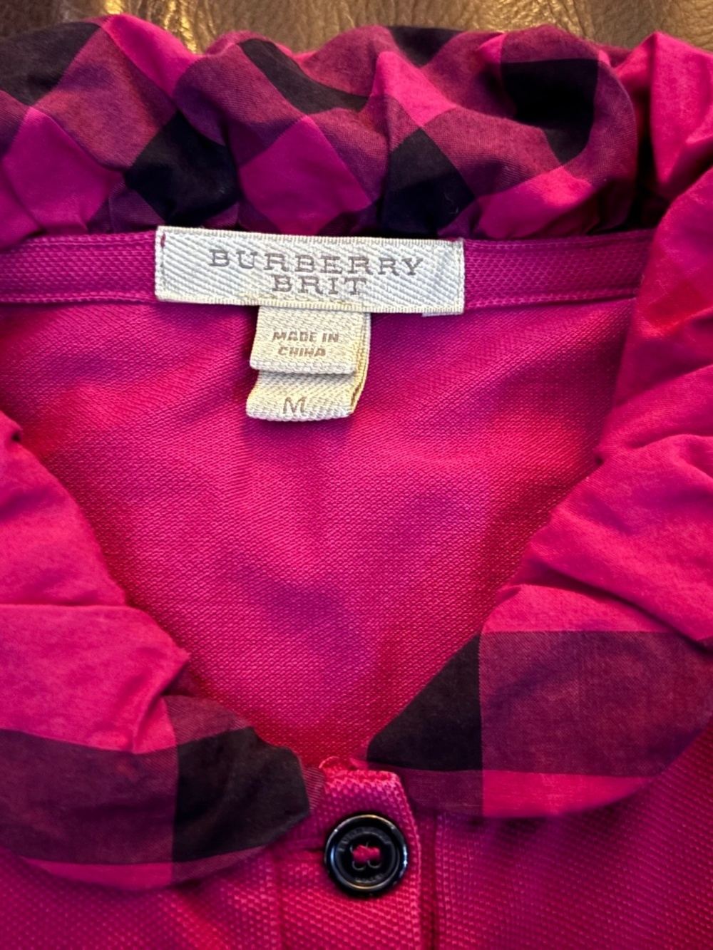 Burberry Brit Polo Rugby Shirt Size Medium - Picture 6 of 7